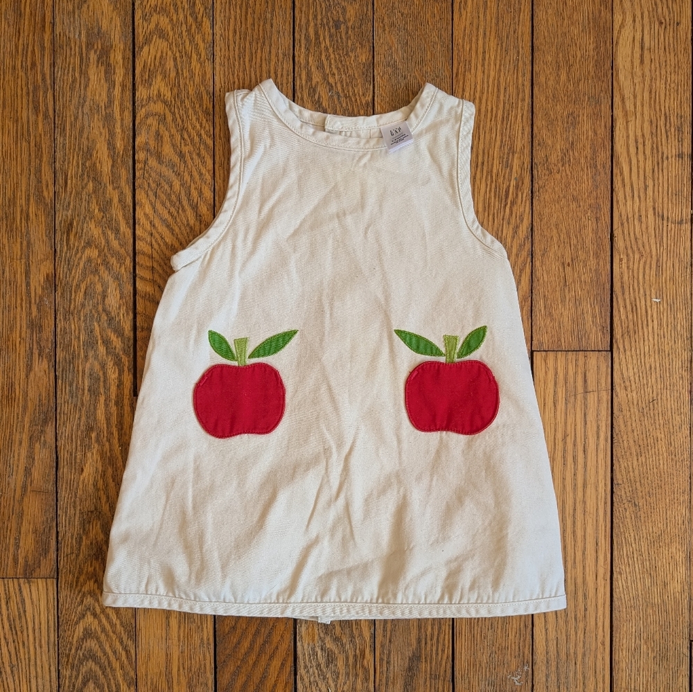 Vintage Y2k Baby Gap Infant 3-6M Apple Shift Dress